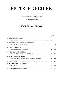 Крейслер - Сборник обработок для скрипки (8 пьес) - Клавир - первая страница